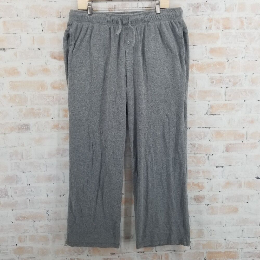 L.L. Bean Organic Cotton Grey Pajama Pants Men's Size Large Regular 508084